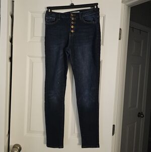 KanCan Midnight Blue Skinny Jeans Curvy 7/27